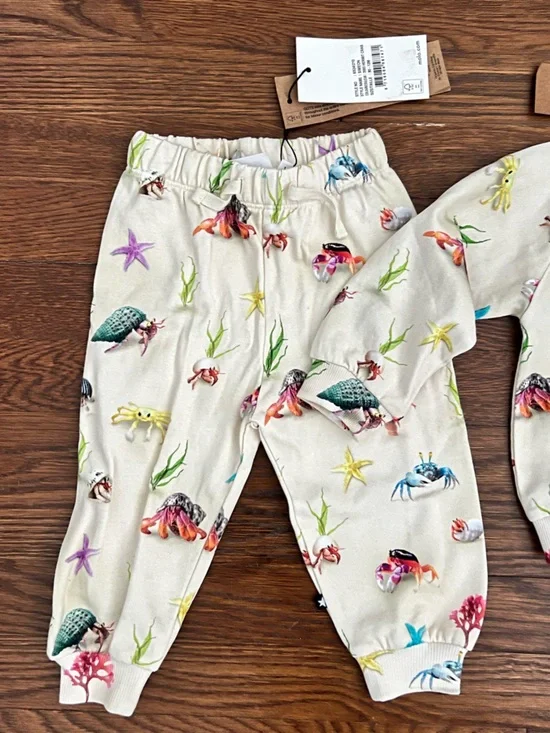 Molo Set - Colorful Sea Critter Print - Picture 2 of 4